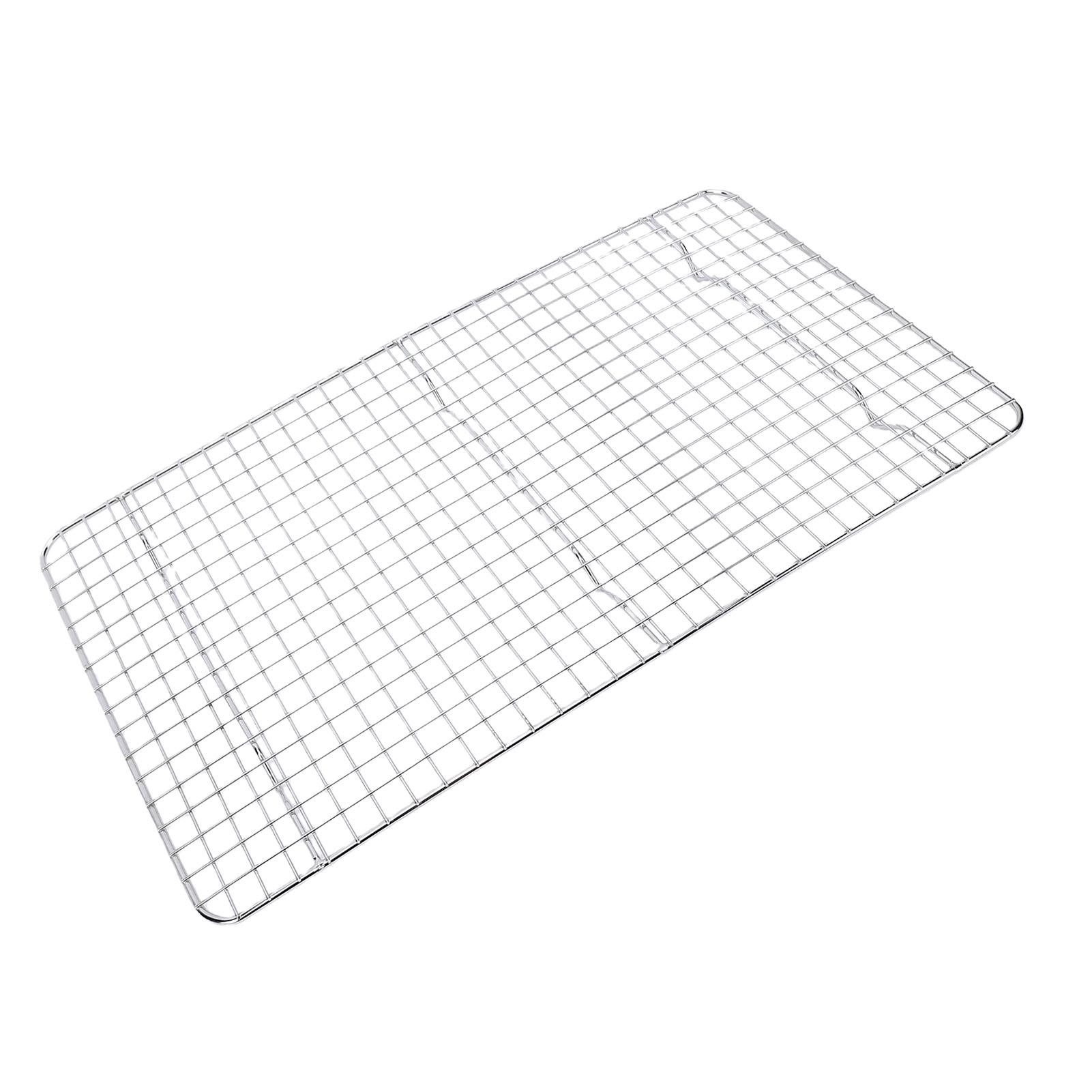 Grille de refroidissement pour la cuisine et la pâtisserie en acier inoxydable de qualité alimentaire pour le refroidissement et le séchage de biscuits, pizzas, gâteaux, pain Silver