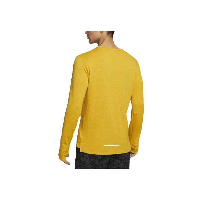 Nike Therma Element Reflective Running Training Top Men Tops Dark-Sulphur DC6972-740