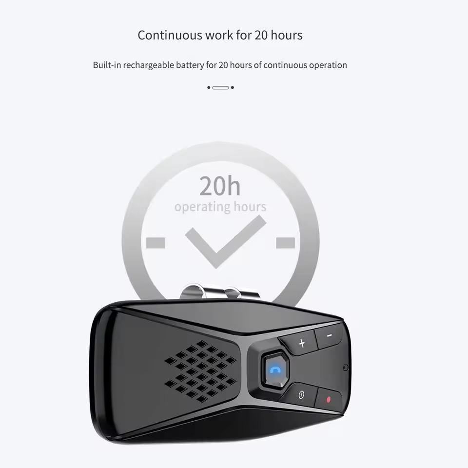 Car Handsfree Bluetooth 5.0 Sun Visor Handsfree Bluetooth Telephone Car Mobile Phone Wireless Stereo Mp3 Music Player