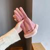 Plush Cat Women Gloves Cold Protection Winter Mittens Simple Full Finger Gloves  Ski