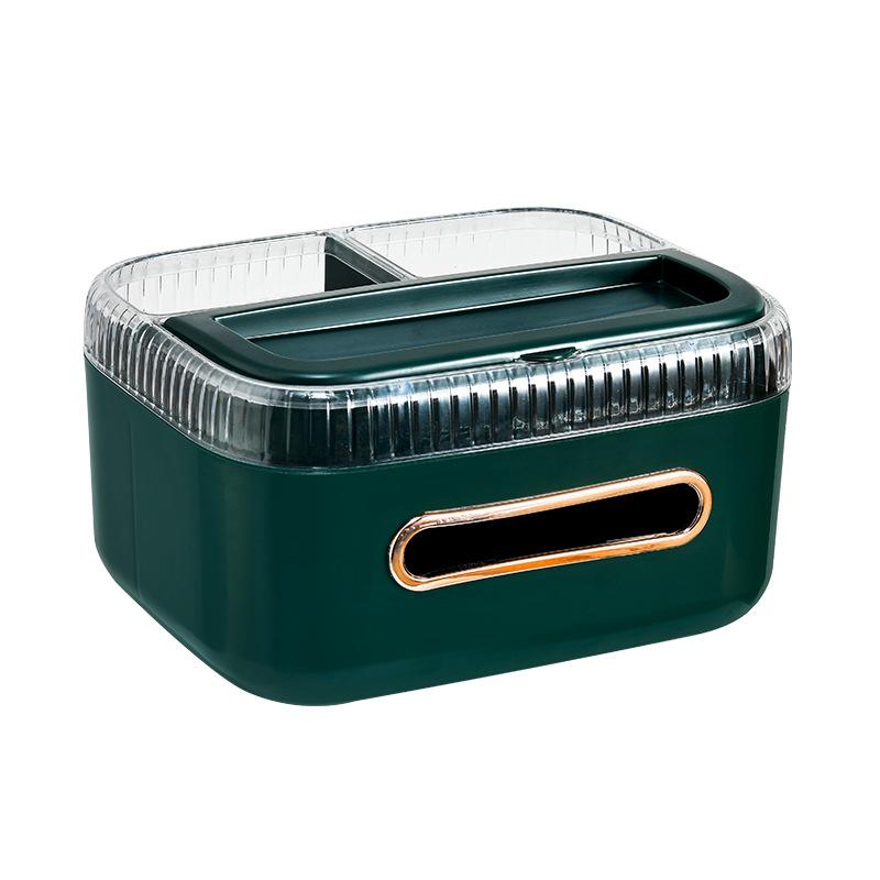 

Light Luxury Tissue Paper Box Dustproof Cosmetic Organizer Box Dining Room темно-зеленого