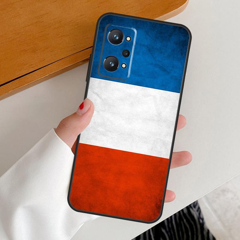 France Flag For Realme 14 10 11 12 13 Pro Plus GT6 GT7 15 Pro C65 C67 C63 C61 C55 C51 C53 C35 C75 Case