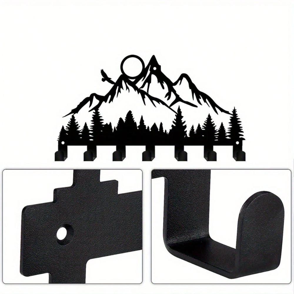 Metal Forest Key Hook 9.84 Inch Wall Mounted Key Holder for Keys Coats Hats Artwork Office Kitchen Bathroom Wall Decor