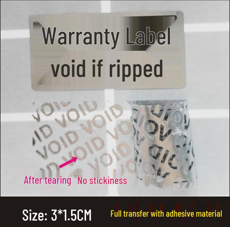Tear-Resistant Anti-Tamper Warranty Seal & Anti-Theft Fragile Label Sticker
