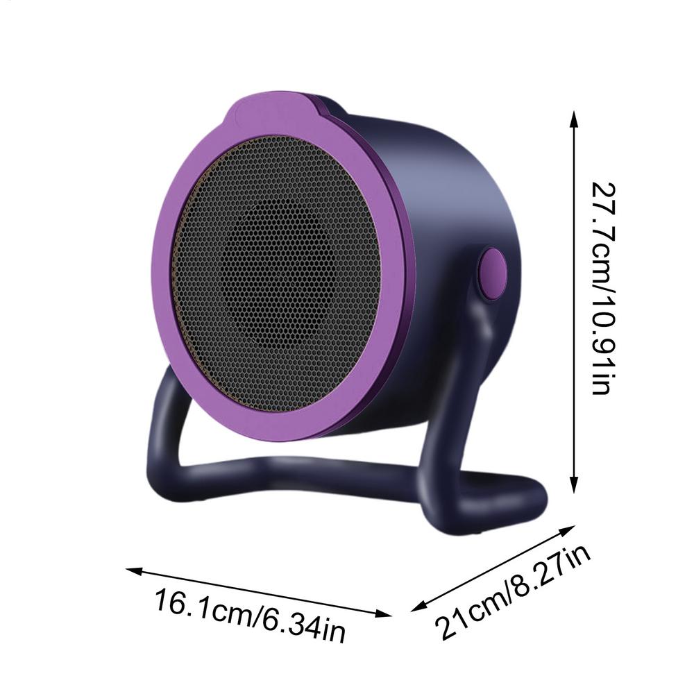 500W Portable Electric Space Heater PTC Fast Heating Winter Warmer 2 Mode Overheating Protection Small Heater for Home Office