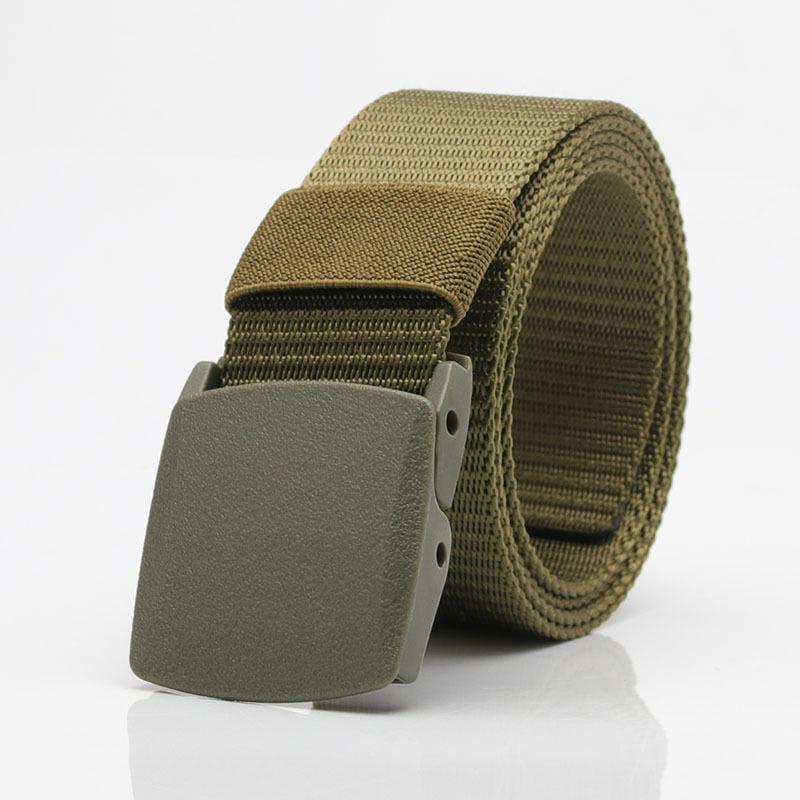 Outdoor Men'S And Women'S Tactical Belts Student Military Training Nylon Belt Breathable Plastic Buckle Canvas Belt Women