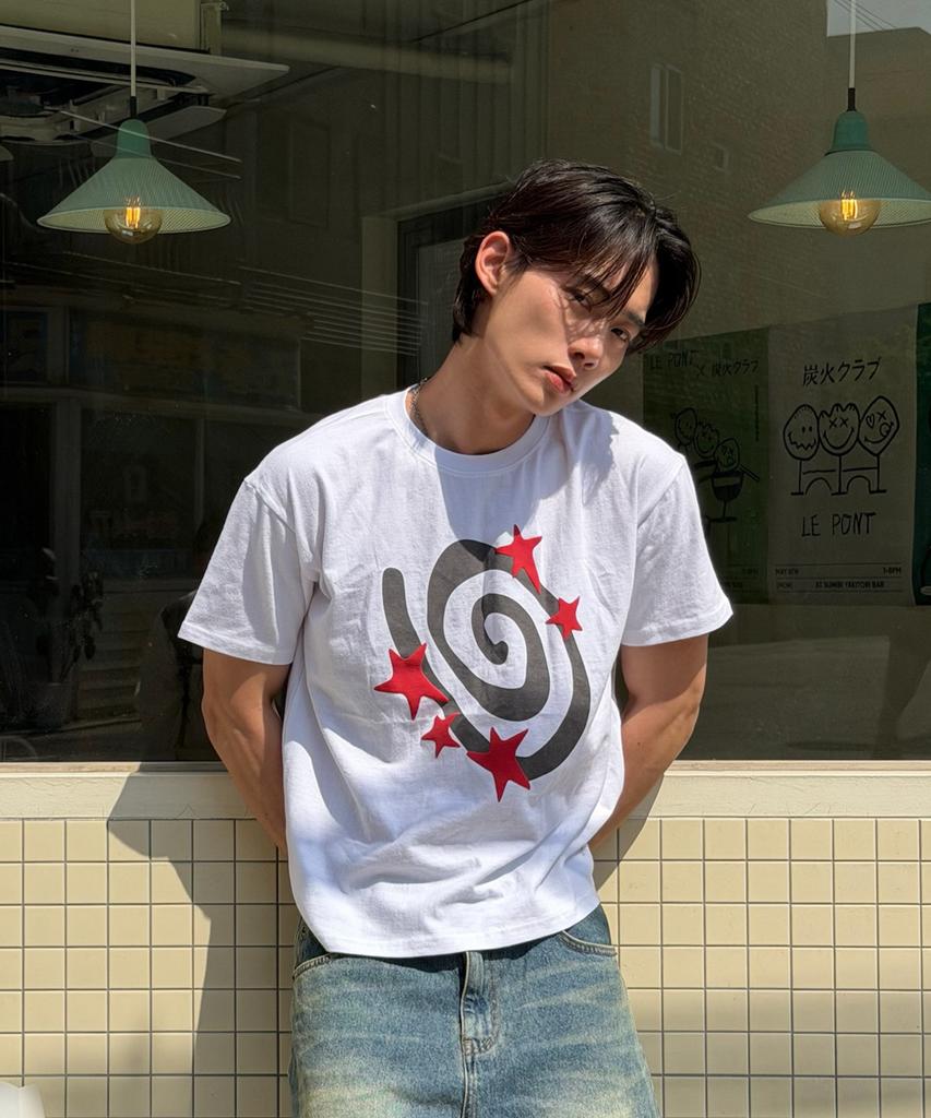 AMOU Molly Star Half T-Shirts White