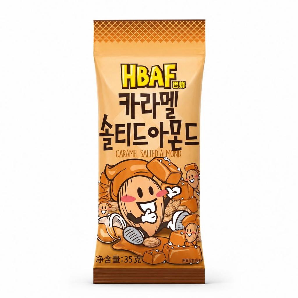 HBAF MANDORLE CARAMELLO E SALE 35g