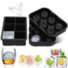 Ice Cube Trays Silicone,Ball Maker Mold, Whiskey Round Sphere Mold - Square Large for Cocktails & Bourbon Easy Release BPA Free