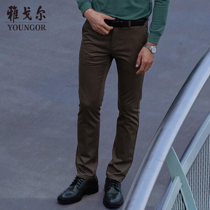 

YOUNGOR Men s Autumn/Winter Straight-Leg Casual Pants 180/90A