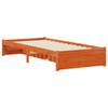 Bed Frame with Drawers Wax Brown Solid Pine Wood
