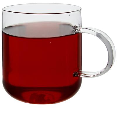 GLASS MUG FOR COFFEE AND TEA 330 Ml. 9 Cm TRANSPARENT