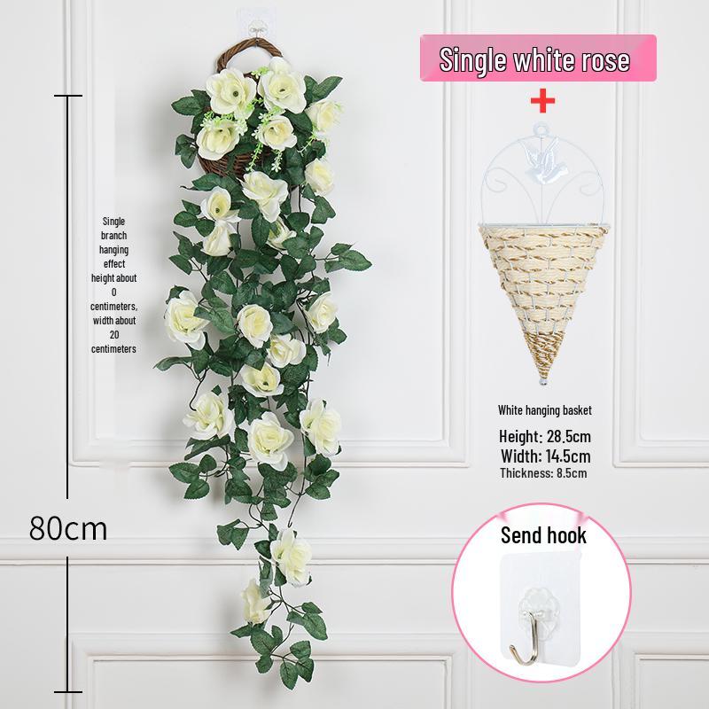 Artificial Rose Vine Wall Hanging for Living Room Decoration