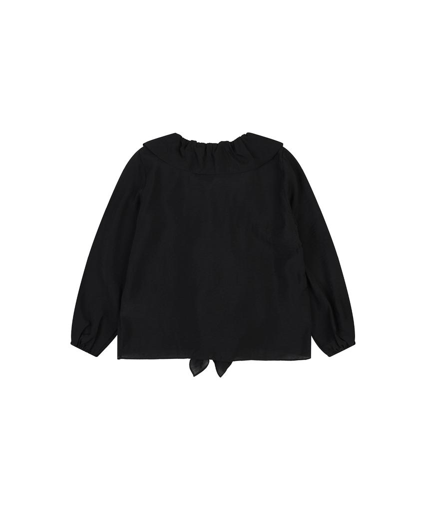 DELICCENT Ruffle Blouse [Black]