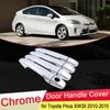 Para Toyota Prius 30 XW30 ZVW30 2010 2011 2012 2013 2014 2015 Chrome Door Handle Cover Catch Trim Set Car Cap Styling Accessories