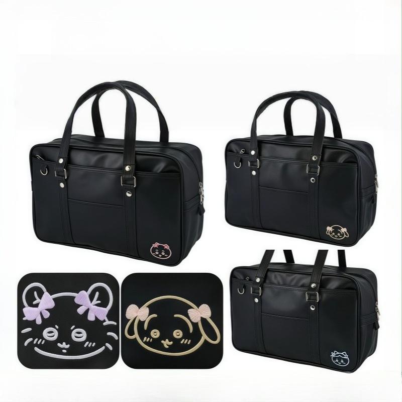 Cute Cartoon Rabbit JK Style Large Tote Bag for Daily School Commute and Handbag