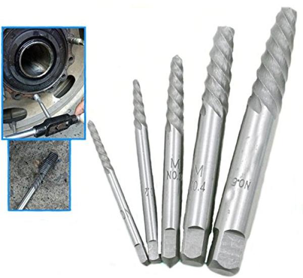 Broken Screw Hand Tool for Dedicated Screw Head Pullers 5-Piece Remover, Carpenters,