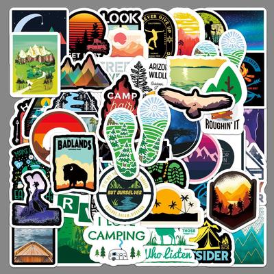 50PCS Waterproof Outdoor Travel Graffiti Stickers for Suitcase, Scooter, Motorcycle, and Car