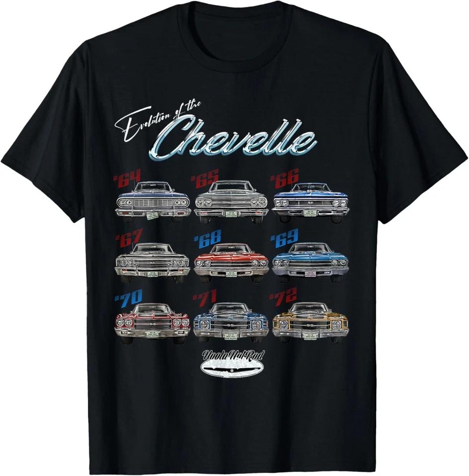 

Evolution of the Chevelle,SS,Hotrod,Muscle Car,SS454,SS427 T-Shirt XL