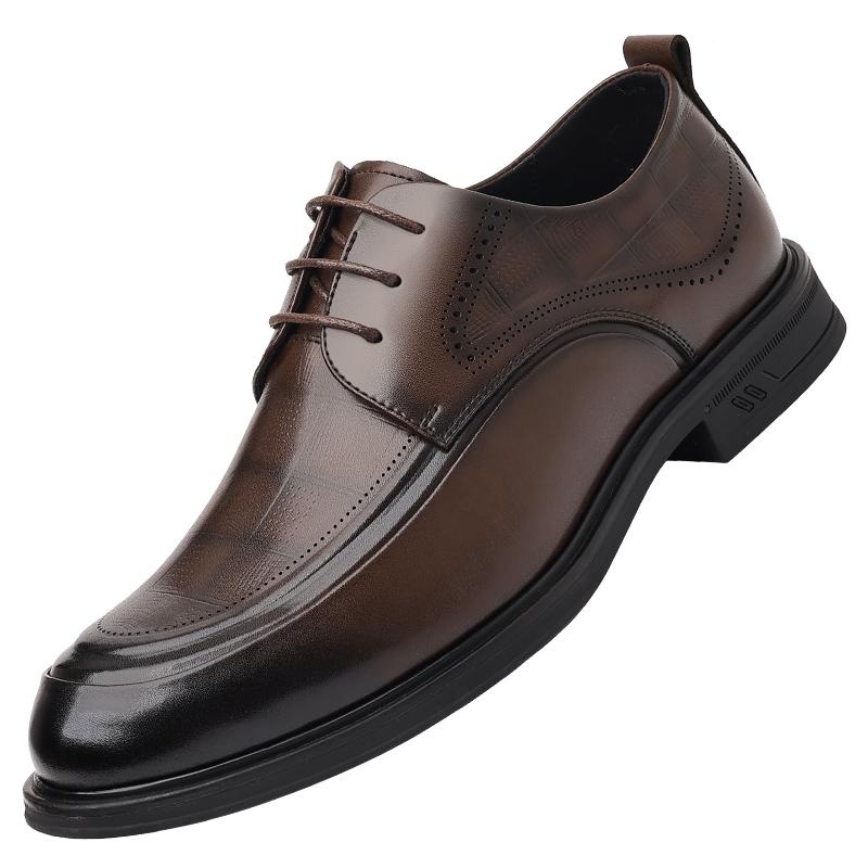 Business- und Freizeitlederschuhe für Herren Formeller britischer Casual-Stil Tägliches Büro Luxuriöse Erwachsenenqualität Vielseitige Schuhe Heiß