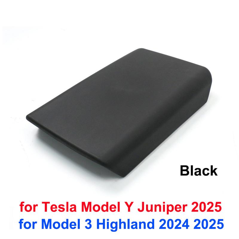 for Tesla Model Y Juniper Launch 2025 Model 3 Highland Center Console Armrest Pad TPE Soft Case Auto Central Arm Rest Box Cover