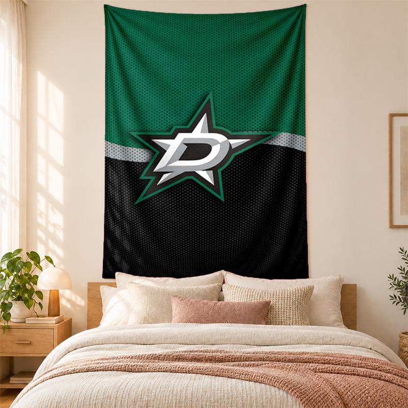Tapestry Dallas Stars vysoká kvalita pro zdobení stěn obývacího pokoje, ložnice, koleje ideální jako nástěnné umění do ložnice nebo sváteční dárek