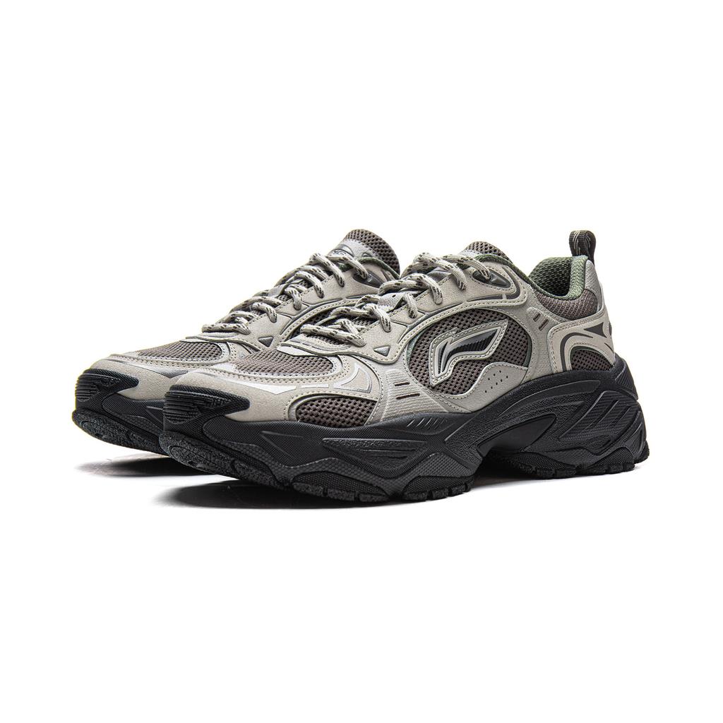 Li Ning Brown Sugar 2 Cushioning Slip Resistant Abrasion Resistant Breathable Rebound Low top Casual Shoes Men's Gray AGCV365-4