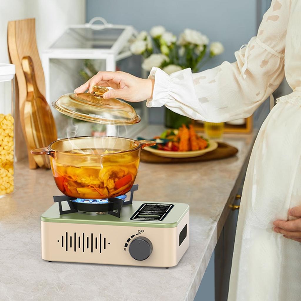 Portable 3-Burner Camping Gas Stove, Compact Foldable Outdoor Stove for BBQ and Camping