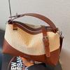 2025 New Rainbow Stripe Woven Armpit Bag Fashion Casual Shoulder High Value Niche Messenger Bag Women's Bag