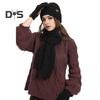 3 Pcs/Set Unisex Winter Beanie Scarf Gloves Set Thick Knitted Warm Cap Great Friction Palm Gloves Elastic Ear Protection Windproof Winter Outdoor