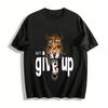 Fierce Cheetah Print Trendy Casual Crewneck T-Shirt Unisex Streetwear Top Pure Cotton T-shirt