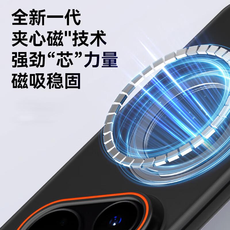 Stress-Relief Magnetic Rotating Stand Case for Huawei Pura80Pro, Soft Matte Transparent Slim Hard Cover, Gray