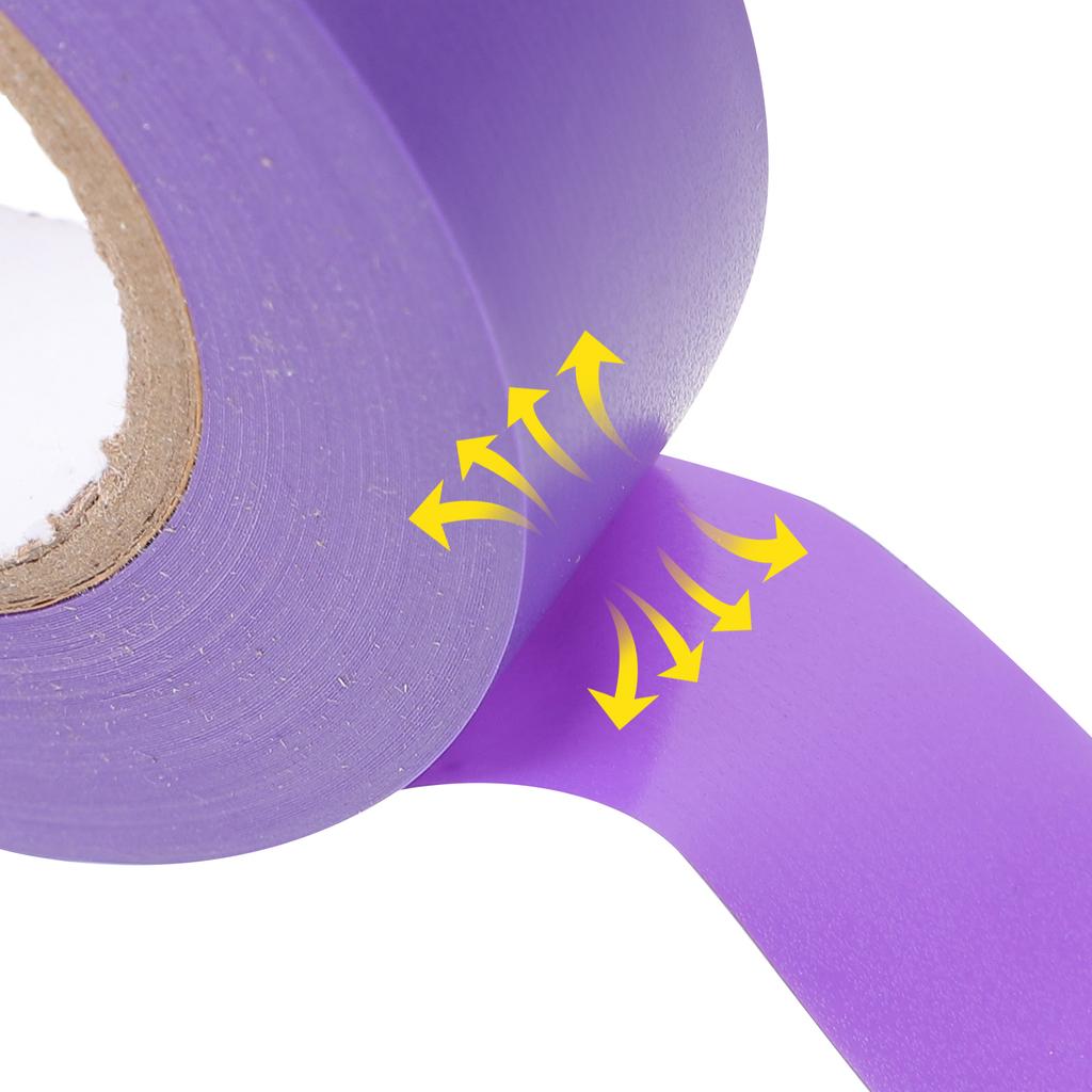 19mm 20m Lila PVC Elektro-Isolierband Selbstklebend Drahtumwicklung Elektriker Werkzeugzubehör Isoliertes Stoffband Für