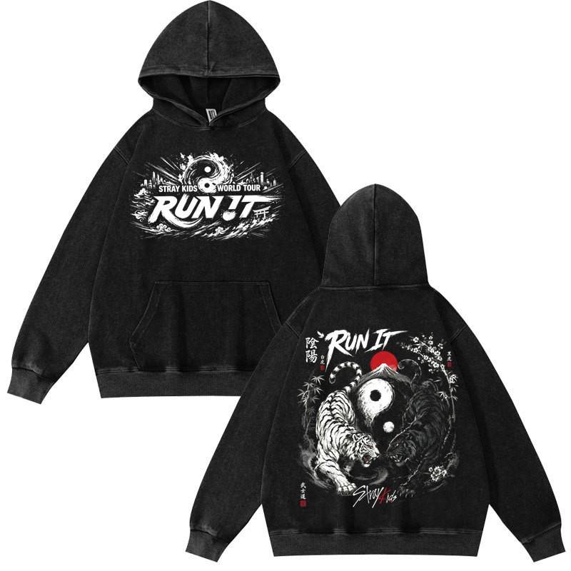 2026 Stray Kids World Tour Run It Skz Hoodie Sweatshirt Teens