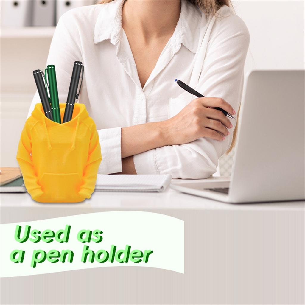 The Desktop Can Accommodate All Kinds Of Stationery, The Yellow Sweater Storage Rack, The Sweater Pen Holder Desktop Ornaments Are Matched
