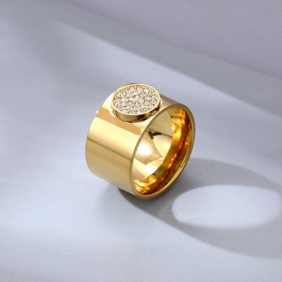 Cerchio geometrico trapano completo 14 anelli d'oro per uomini e donne