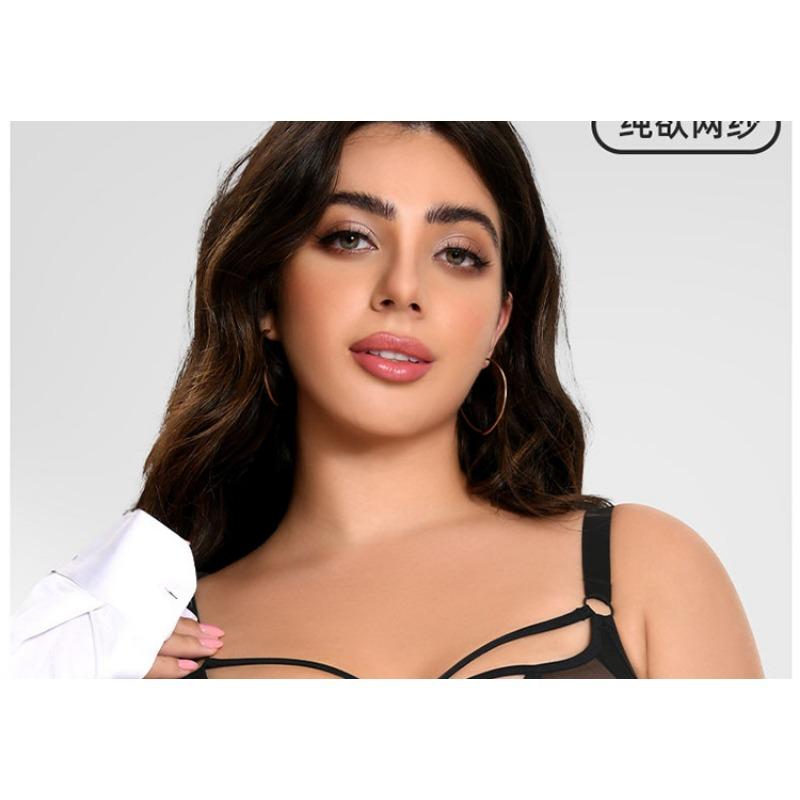 Plus Size Mesh Bra Soft Underwire Ultra Thin Minimizer Bra