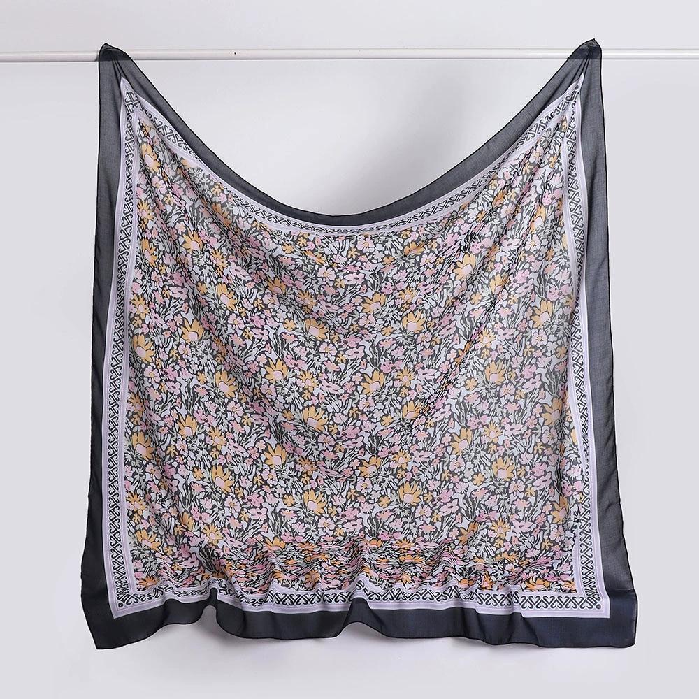 New Malaysian-Style Headscarf For Women 110Cm Square Scarf Versatile Printed Decorative Sun Protection Shawl Summer Bandana Wrap
