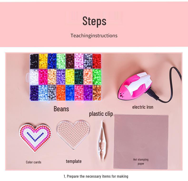 96 Colors 2.6mm Perler Beads Refill Pack - DIY Craft & Educational Toy Set