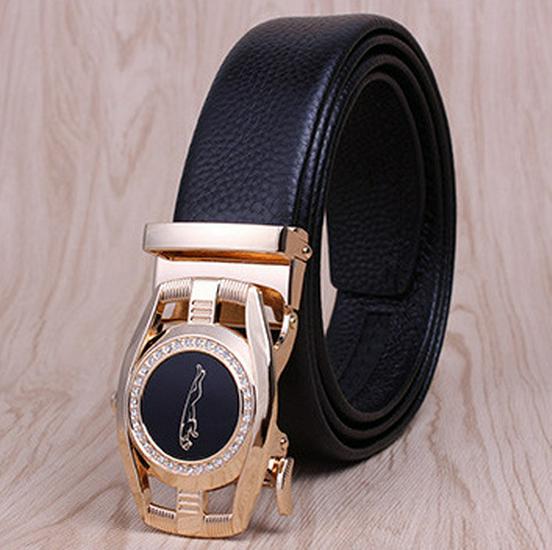Men's High-End Genuine Leather Automatic Buckle Belt