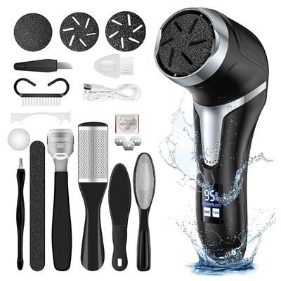 Ensemble électrique de dissolvant de callosités de pied, outils de pédicure de lime à pied Portable, ensemble de 10 pièces