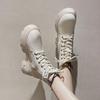 New Arrivals Open Run Women Daily Lace Up High Heel Boots Walker Thick Sole