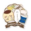 Chiikawa Large Gimmick Pin Badge (Chestnut Manju)