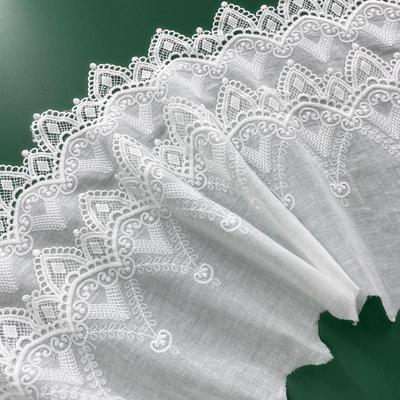1 metru/lot 25 cm lățime bumbac cu dublu strat din fir de mătase de lapte dantelă de broderie pe computer accesoriu bricolaj dantelă rochie Lolita