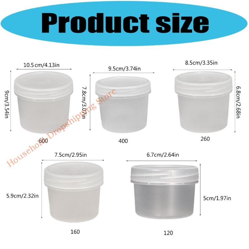 Plastic Dessert Cups Heat Resistant For Microwave Freezer Meal Preparation 85AD