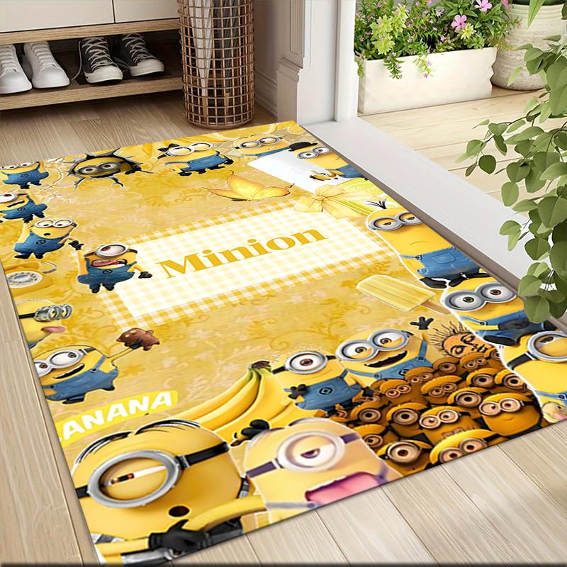 Minion Yellow Adventure Carpet Rug Soft Washable Antislip Home Living Room Sofa Mats Personalized Christmas Rug