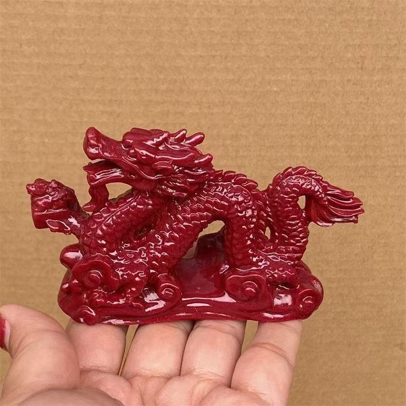 

Кіноварний Дракон Зодіаку Пурпурно-Золотистий Піщаний Бог-Звір Фен-Шуй Будинок Місце Проживання Декор для Бізнесу 10 Висота 6Ш Flying Dragon