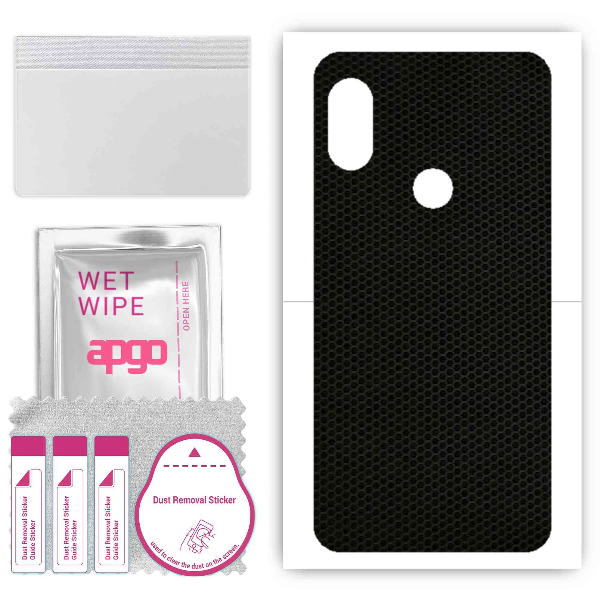 

Apgo Protective Skin Sticker для задньої панелі, сумісний із Xiaomi Redmi Note 6 Pro, Wrap Film, Foil, Vinyl - Pattern Matrix