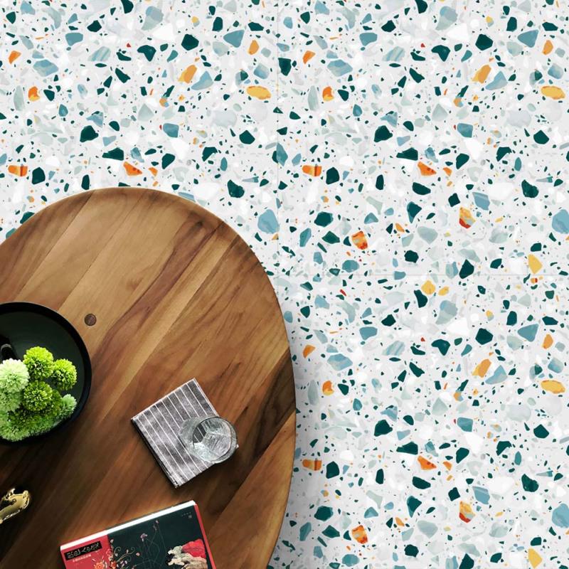 4 buc 30X30cm Autocolant de podea cu aspect de faianță simulat Baie Bucătărie Autocolante de perete impermeabile Decor pentru casă