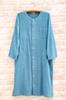 Eye Cotton Double Gauze Sleeper Long Available In Sizes M Size To L Blue K's Soft, Skin-Friendly 100% Pajamas, Sleeve, Front-Opening, One-Piece